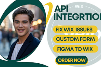 integrate wix API fix wix velo issues migrate ga4 custom form figma to wix