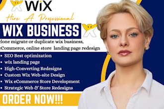 do stunning wix website design, redesign high converting wix ecommerce store