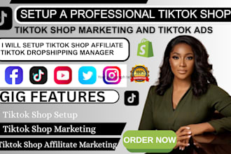 setup tiktok shop dropshipping, set up tik tok shop affiliate marketing manager