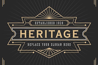 design high quality art deco logo with unlimited revision