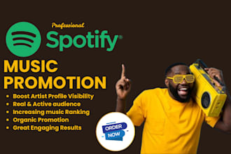 promote your spotify tracks to gain followers and monthly organic listeners