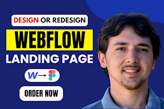 design premium webflow landing page, figma to webflow, xd to webflow website