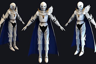 sculpt 3d cosplay model, 3d armor, helmet, mask, weapon and cosplay props design