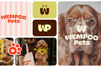design a pet brand logo and visual identity