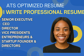 write a CEO director senior executive ats optimized resume