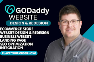 design godaddy business website redesign godaddy website development