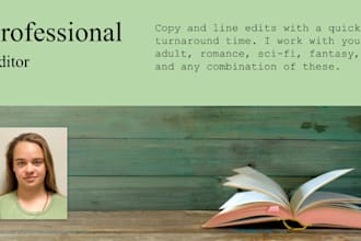 line edit or copy edit your novel