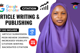 increase google scholar citations write article in a peer review indexed journal