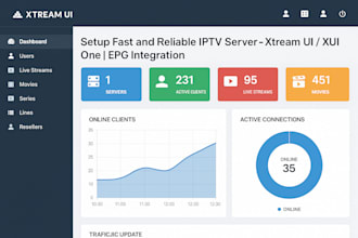 setup fast and reliable iptv server, xtream ui, xui one, epg integration