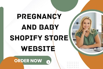 design pregnancy and baby shopify store website