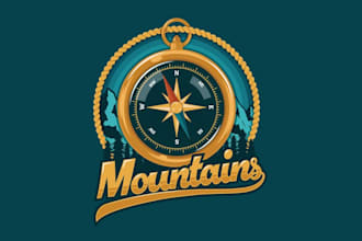 design awesome compass logo with unlimited revision