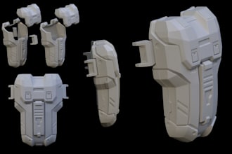 design  3d cosplay helmet, mask, armor, shield, and sword for 3d printing
