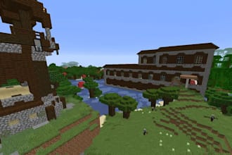 build minecraft lobby, map, house, spawn in java or bedrock