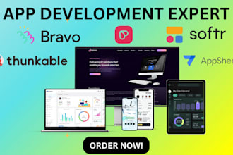 build thunkable bravo passion io softr appsheet ai mobile app softr web app
