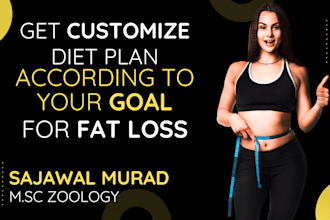 provide professional and customize diet plan for fat loss