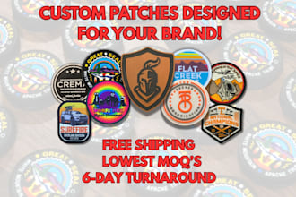 create bulk custom patches, stickers for uniforms and hats