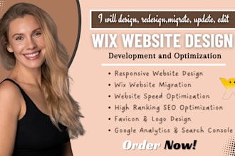 create wix website development wix website design wix website redesign edit wix