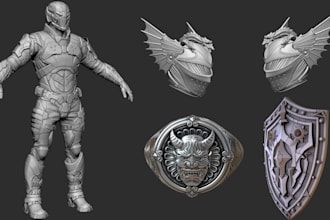 sculpt wearable 3d cosplay armor 3d helmet 3d mask 3d props for printing
