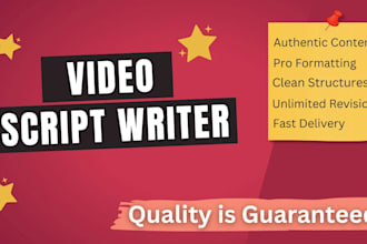 provide scriptwriting services for your youtube videos and social media