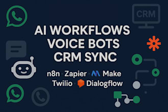 automate workflows on n8n, zapier, make, kissflow with voice agents and CRM sync
