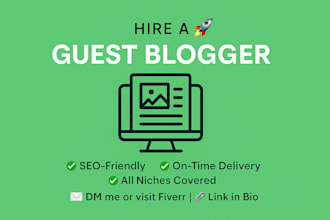 write SEO guest blog posts for your niche website