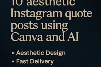 design 10 aesthetic instagram quote posts using canva and ai