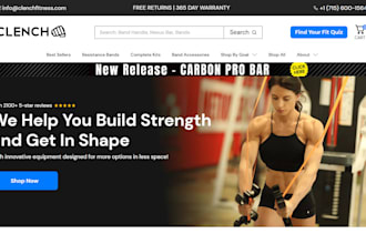 design your fitness equipment shopify store or gym ecommerce website