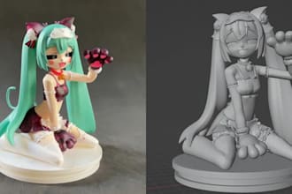 3d game, action figures for 3d print,laser cutting, cnc machining,3d toys anime