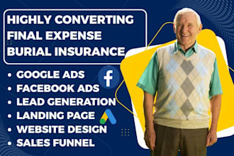 generate final expense leads burial insurance landing page furneral website