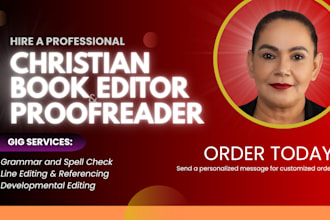 do christian book editing and proofreading, KDP manuscript