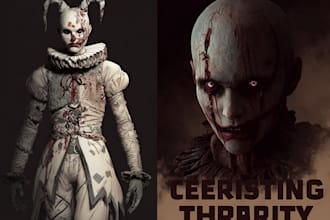 draw fantasy or horror character illustration