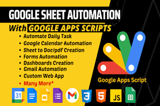 automate google sheets, form, gmail, drive, calendar via apps script