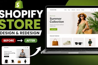design or redesign a modern shopify store