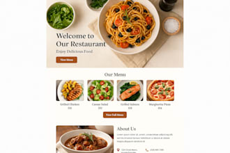 create a restaurant website design