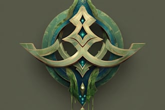 design an animated fantasy, rpg, mmorpg, sci fi game logo