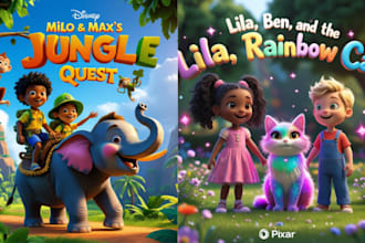 design beautiful 3d storybook illustrations for kids books