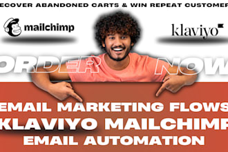 klaviyo email automation flows and mailchimp email marketing for ecommerce