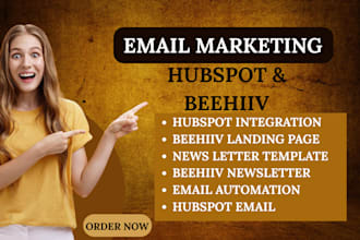 design hubspot email news letter template beehiiv newsletter landing page