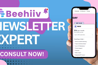 setup, manage beehiiv account, newsletter template, landing page, website beta