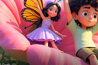 design kids book 3d illustration image using ai
