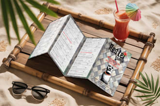 design professional trifold or bifold brochure for restaurant