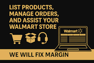 list products, manage orders, and assist your walmart store