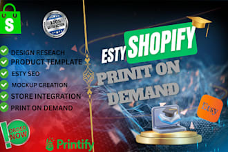 do shopify print on demand printful printify shopify store design