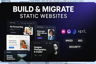 convert, create or deploy static websites landing page with hugo next js jekyll