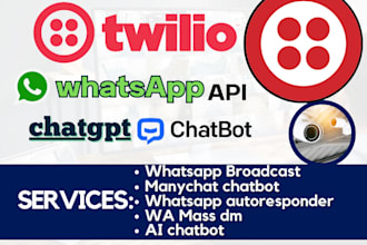build twilio ivr phone system, sms automation, or whatsapp bot for your business