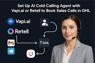 set up ai cold calling agent with vapi ai or retell to book sales