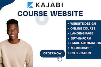 create stylish kajabi website and high converting landing pages