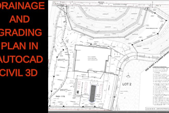 design a grading and drainage plan using autocad civil 3d