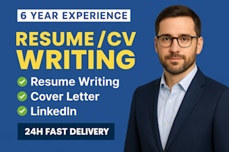 do professional resume design, modern CV design, update resume with cover letter