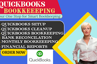 do setup, clean up, bank reconcile and bookkeeping in quickbooks online